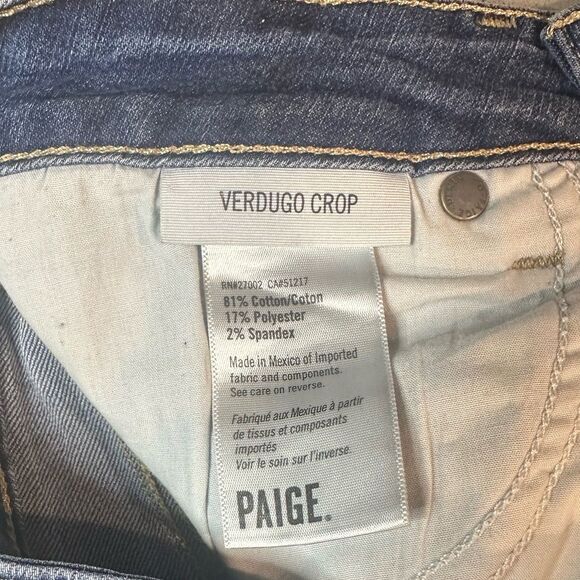 Paige Verdugo Crop Zach Distressed Jeans- size 28 - Picture 8 of 14